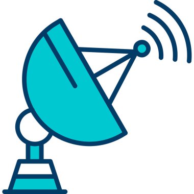 anten uydu sinyal simgesi doldurulmuş dış hat biçimi