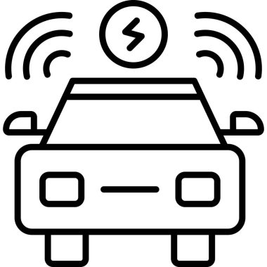 araba şarj simgesi, modern vektör illüstrasyonu