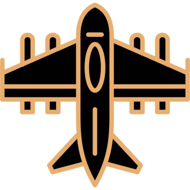 uçak ikonu vektör illüstrasyonu