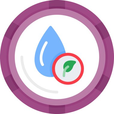 Su. Web simgesi basit illüstrasyon