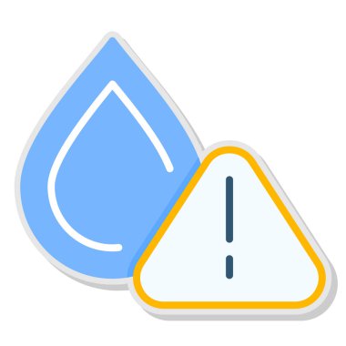 Su damlası. Web simgesi vektör illüstrasyonu