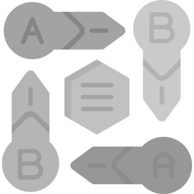 Bayrağın gölgesinde düz simgeler