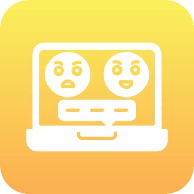 Bir yüzün vektör illüstrasyon simgesi