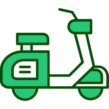 Motosiklet simgesi, basit vektör çizimi