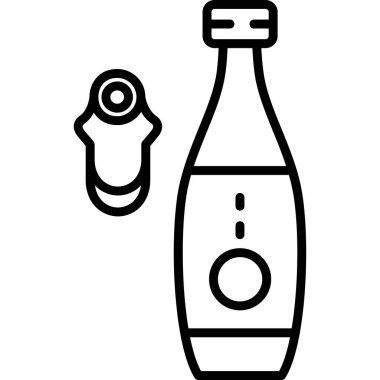 Şişe. Web simgesi basit illüstrasyon