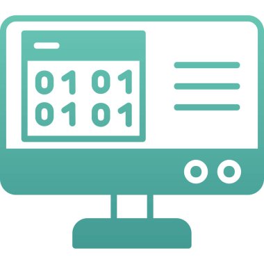 Rozet biçiminde kodlama programlama simgesi