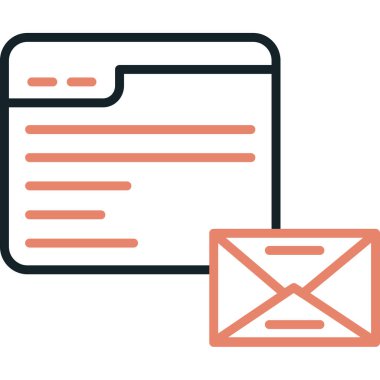 Web e- posta simgesi, vektör illüstrasyon tasarımı