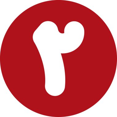 Kemik. Web simgesi basit illüstrasyon