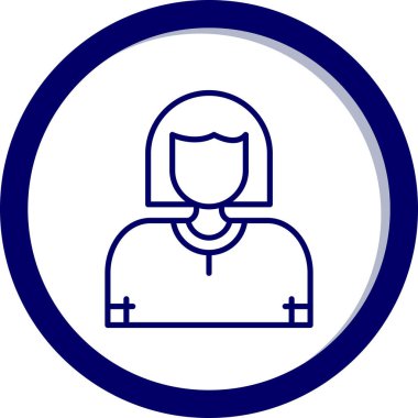 Hemşire hanım. Web simgesi basit illüstrasyon