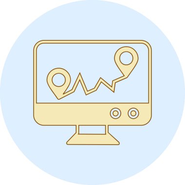 konum pin vektör illüstrasyonunu izle