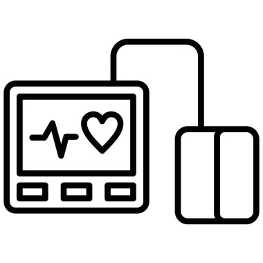 kalp atışı monitörü vektör simgesi