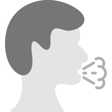 Sigara içen ağzı olan bir adam. vektör simgesi