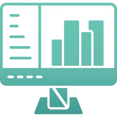 Veri analiz simgesi, vektör illüstrasyonu