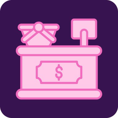 Bozuk paralarla dolu para çantası. vektör illüstrasyonu.