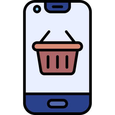 Akıllı telefon. Web simgesi basit illüstrasyon