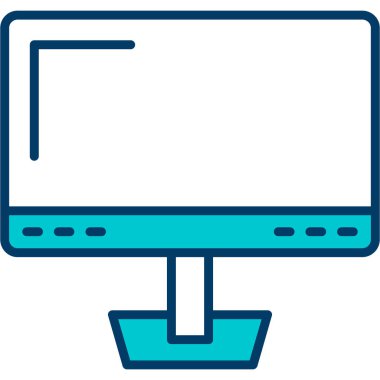 Bilgisayar ekranı. Basit resimleme