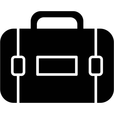 Çanta. Web simgesi basit illüstrasyon