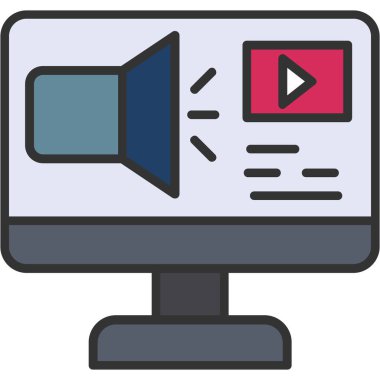 video simgesi, vektör illüstrasyonu