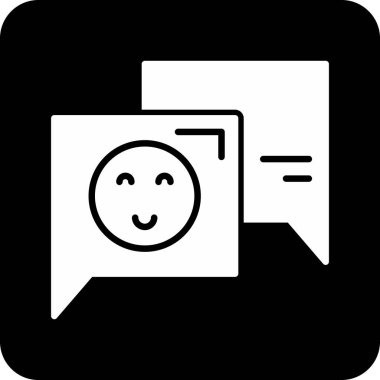 Bir sohbet simgesinin vektör illüstrasyonu