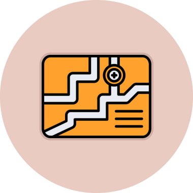 Vektör konumu simge illüstrasyonu