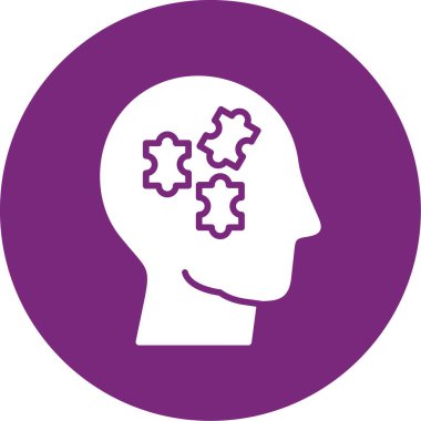 Beyin. Web simgesi vektör illüstrasyonu