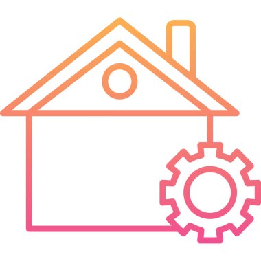 Ev simgesinin vektör illüstrasyonu