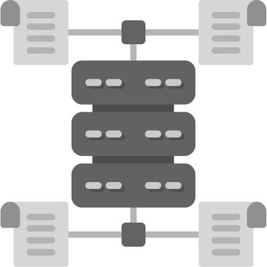 Sunucu. Web simgesi basit illüstrasyon
