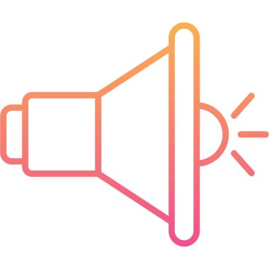 Megafon ikonu vektör illüstrasyonu