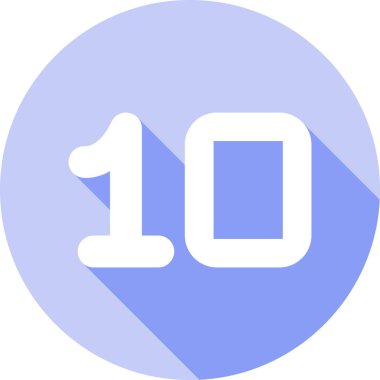 10 numaralı simge vektör çizimi tasarımı