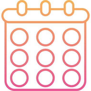 Takvim. Web simgesi basit illüstrasyon