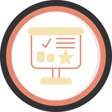 Bir yıldız simgesinin vektör illüstrasyonu