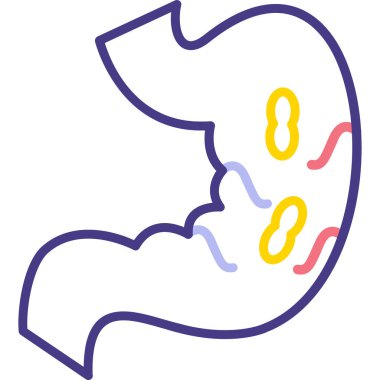 Mide simgesinin vektör illüstrasyonu