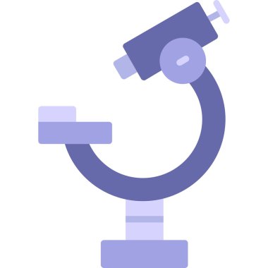 Bilim mikroskop simgesi, düz stil