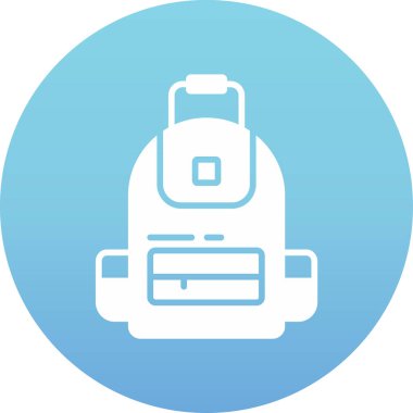 sırt çantası simgesi, basit illüstrasyon