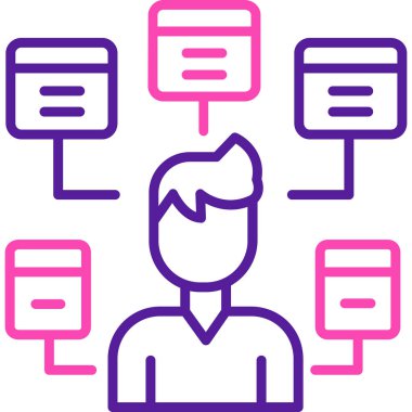 Elinde kitap olan bir adamın vektör çizimi