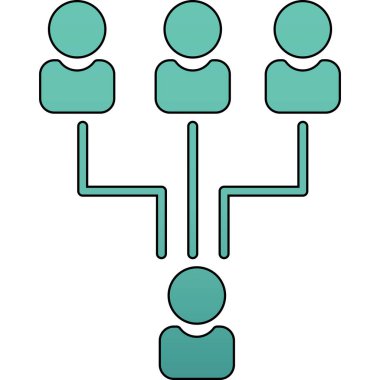 insan ikon vektör ana hatları çizimi grubu