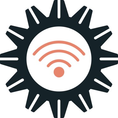 Güneş. Web simgesi basit illüstrasyon