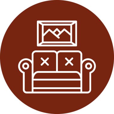 Bir otel simgesinin vektör illüstrasyonu