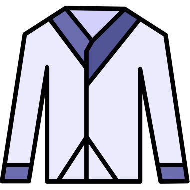 Gömlek ikonu. Web için kıyafet vektör simgesinin basit çizimi