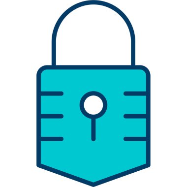 Şeffaf bir arkaplanda asma kilit vektör çizimi. Birinci kalite semboller. Konsept ve grafik tasarımı için vuruş simgesi.