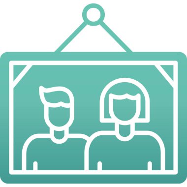 Bir çift. Web simgesi basit illüstrasyon