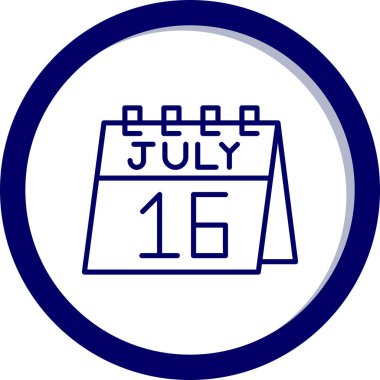 Takvim simgesinin vektör illüstrasyonu