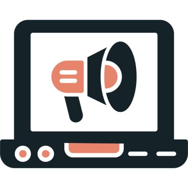 Konuşmacı. Web simgesi basit illüstrasyon