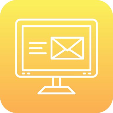 vektör lcd simgesi illüstrasyonu