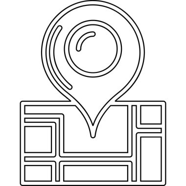 Harita işaretçi simgesi, karikatür tarzı