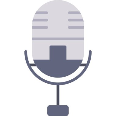 mikrofon simgesi, vektör illüstrasyonu