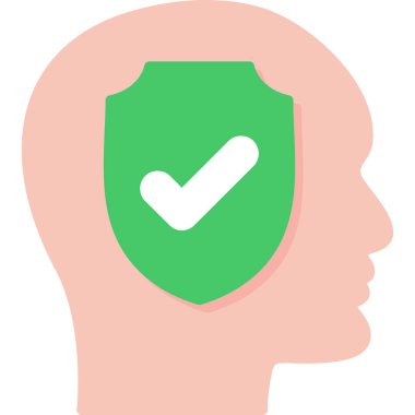 Yeşil bir kalkan simgesi ile baş işareti