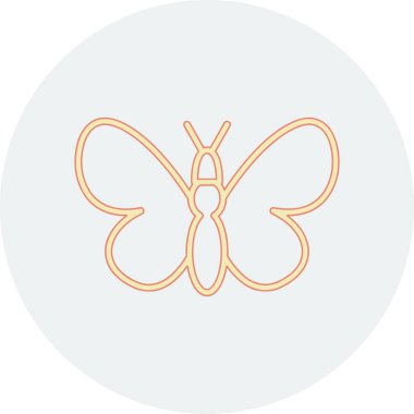 Kelebek simgesi vektör illüstrasyonu