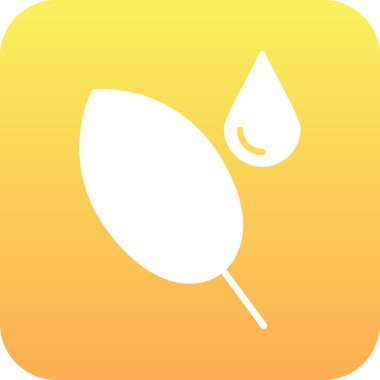 Yaprak ile izole edilmiş bir yaprak simgesi çizimi