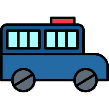 araba acil durum polis simgesi